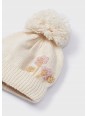 MAYORAL KOMPLET CZAPKA SZAL RĘKAWICZKI KREM   10110/70