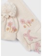 MAYORAL KOMPLET CZAPKA SZAL RĘKAWICZKI KREM   10110/70