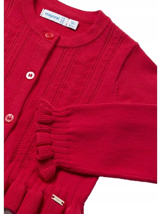 MAYORAL BABY SWETER DLA DZIEWCZYNKI  CZERWONY  1366