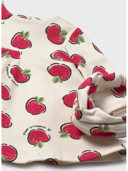 MAYORAL NEWBORN SUKIENKA Z OPASKĄ KREMOWA W JABŁUSZKA 2827