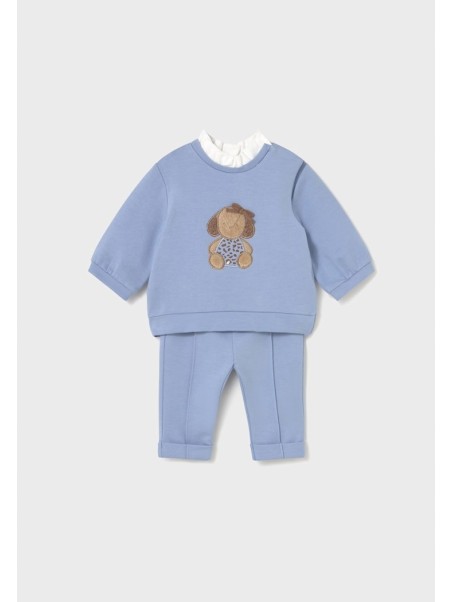 MAYORAL NEWBORN KOMPLET SPODNIE BLUZA BŁĘKIT 2560