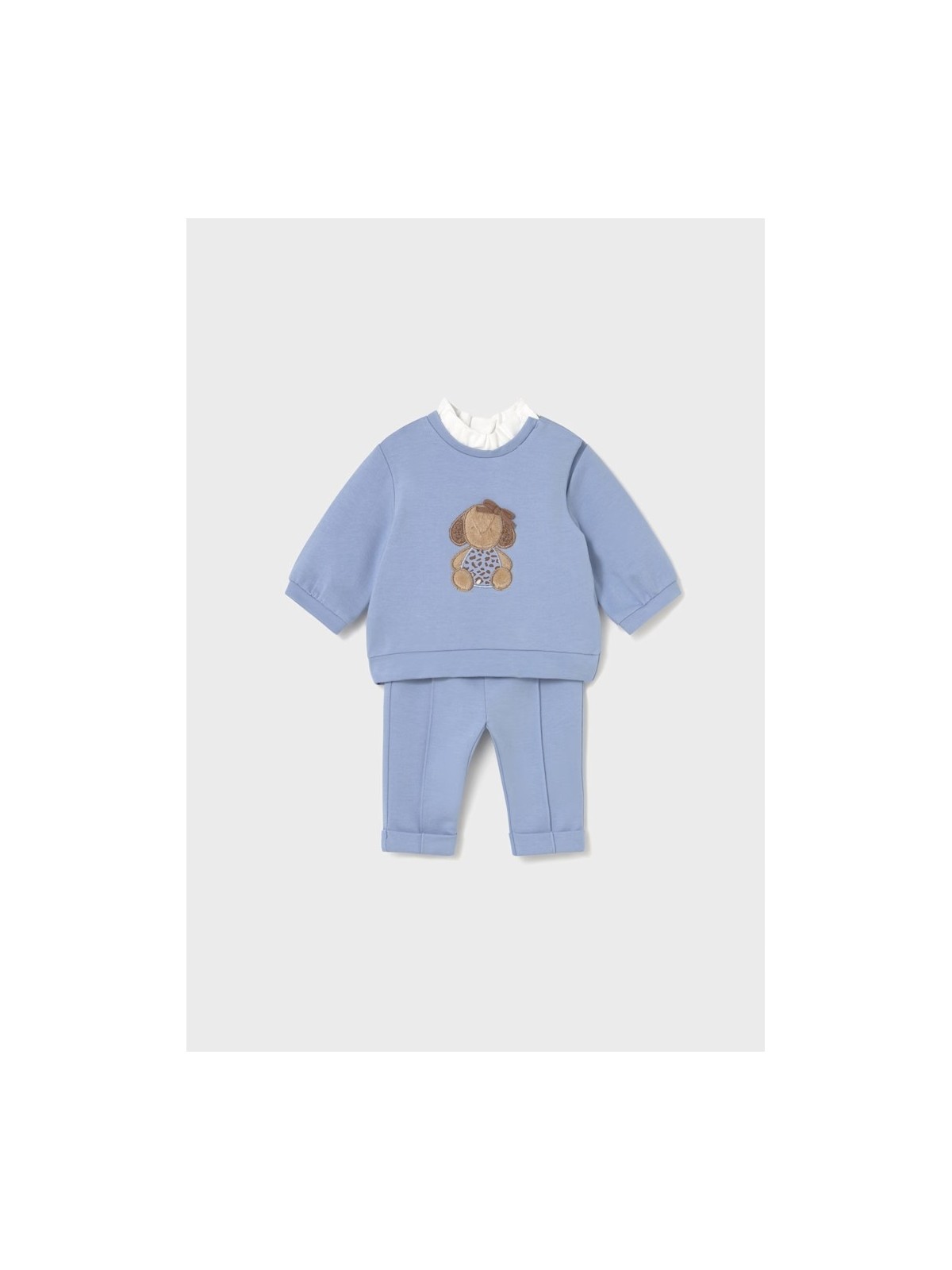 MAYORAL NEWBORN KOMPLET SPODNIE BLUZA BŁĘKIT 2560