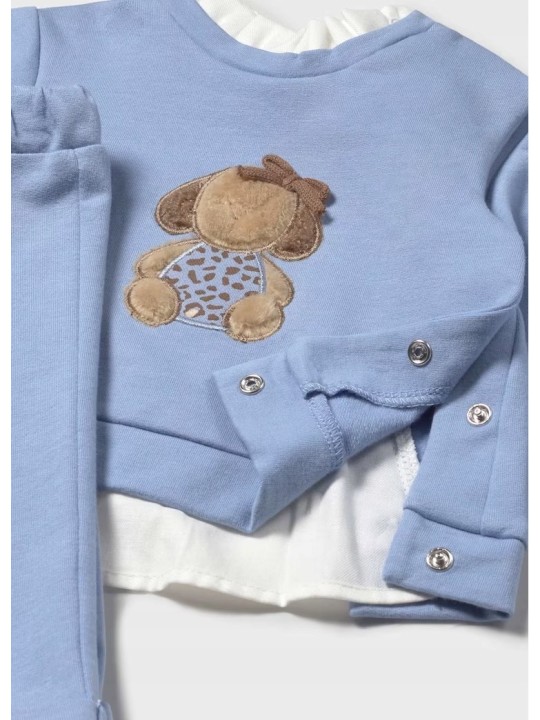 MAYORAL NEWBORN KOMPLET SPODNIE BLUZA BŁĘKIT 2560