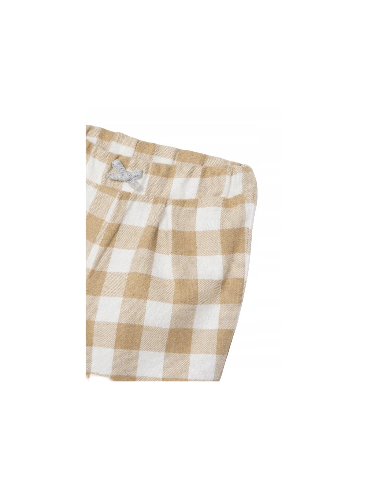 MAYORAL NEWBORN KOMPLET SWETER BEŻ SPODNIE W KRATKĘ 2595