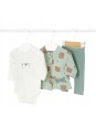 MAYORAL NEWBORN KOMPLET DLA DZIEWCZYNKI  BLUZA ROZPINANA BODY SPODNIE 2716/60