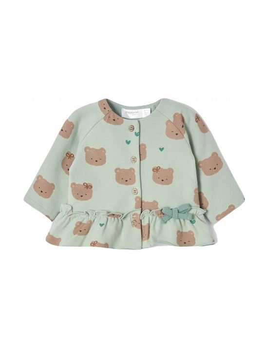 MAYORAL NEWBORN KOMPLET DLA DZIEWCZYNKI  BLUZA ROZPINANA BODY SPODNIE 2716/60