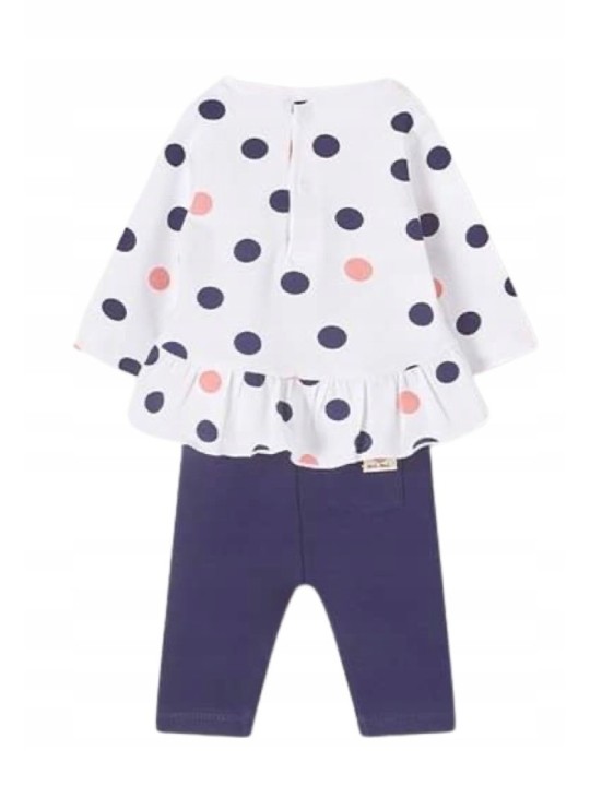 MAYORAL NEWBORN KOMPLET DLA DZIEWCZYNKI  KOSZULKA LEGINSY 10609/44