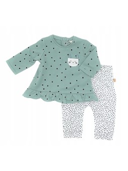 MAYORAL NEWBORN KOMPLET DLA DZIEWCZYNKI  KOSZULKA LEGINSY 1705/91