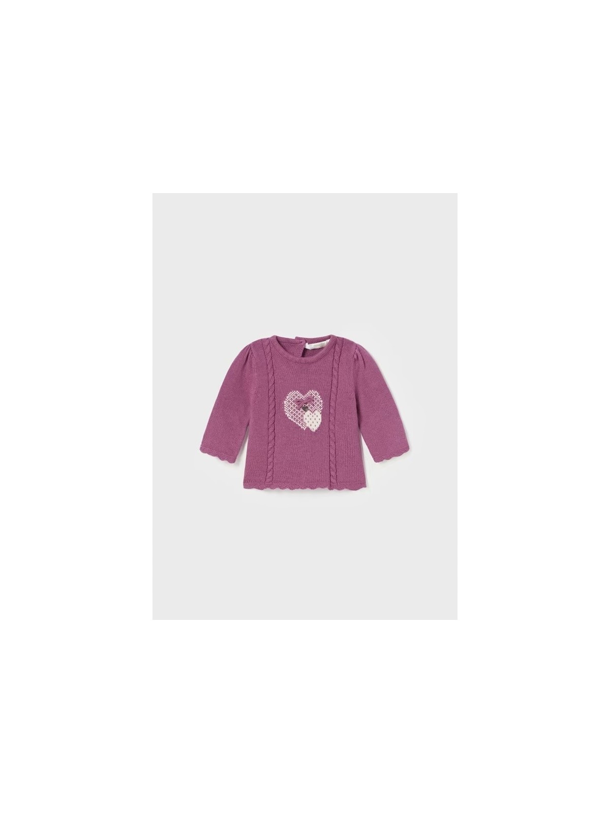 DZIANINOWY SWETER NIEMOWELĘCY Z SERCEM MAYORAL SWETER004