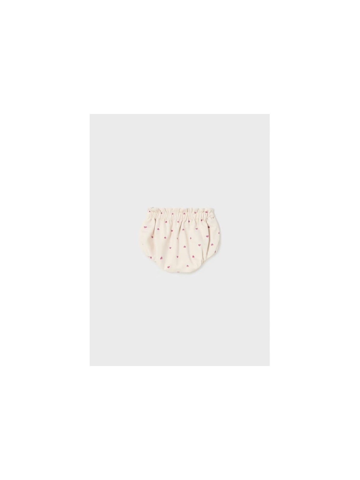 MAYORAL NEWBORN DZIEWCZĘCE BLOOMERSY SPODENKI W SERCA Z KOKARDKĄ - KREM 02246