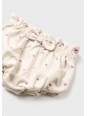 MAYORAL NEWBORN DZIEWCZĘCE BLOOMERSY SPODENKI W SERCA Z KOKARDKĄ - KREM 02246