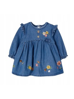 MAYORAL NEWBORN SUKIENKA JEANSOWA KWIATKI HAFTY 2827