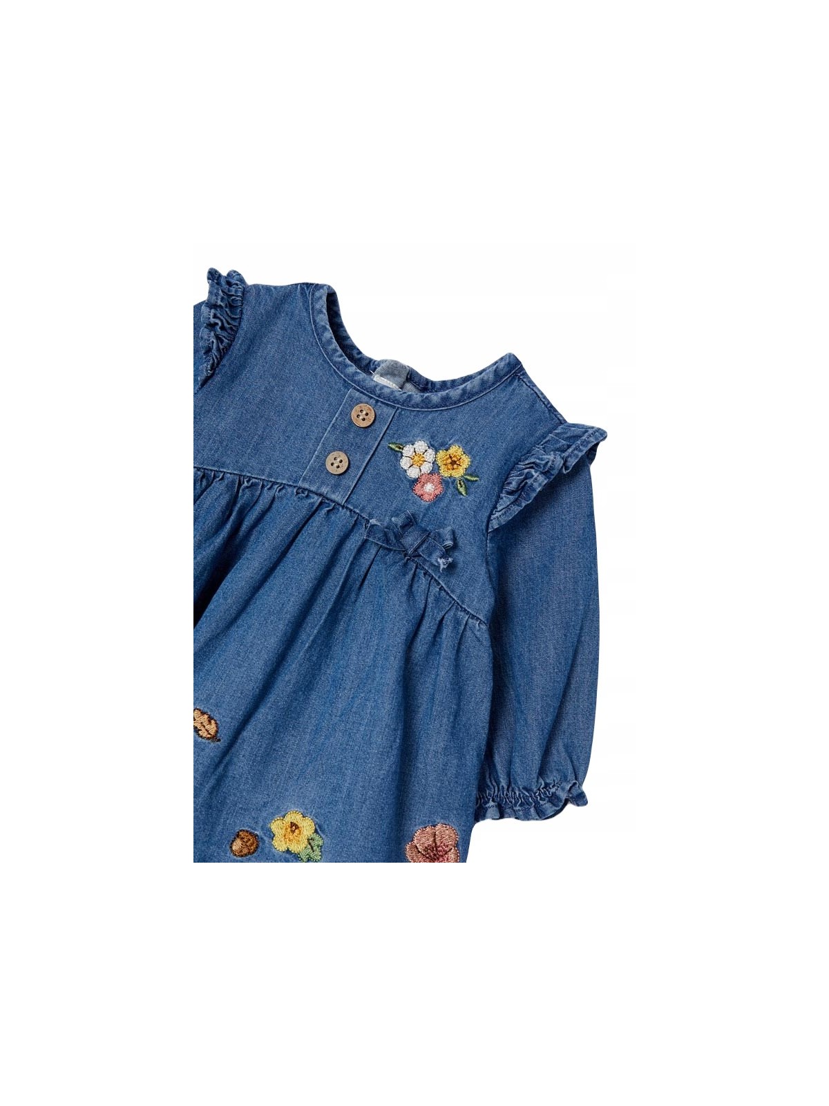 MAYORAL NEWBORN SUKIENKA JEANSOWA KWIATKI HAFTY 2827