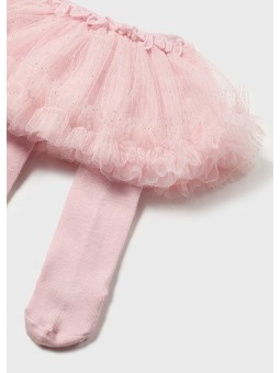 MAYORAL NEWBORN KOMPLET  BODY SPÓDNICZKA TIUL  OPASKA ROŻ 2814/30