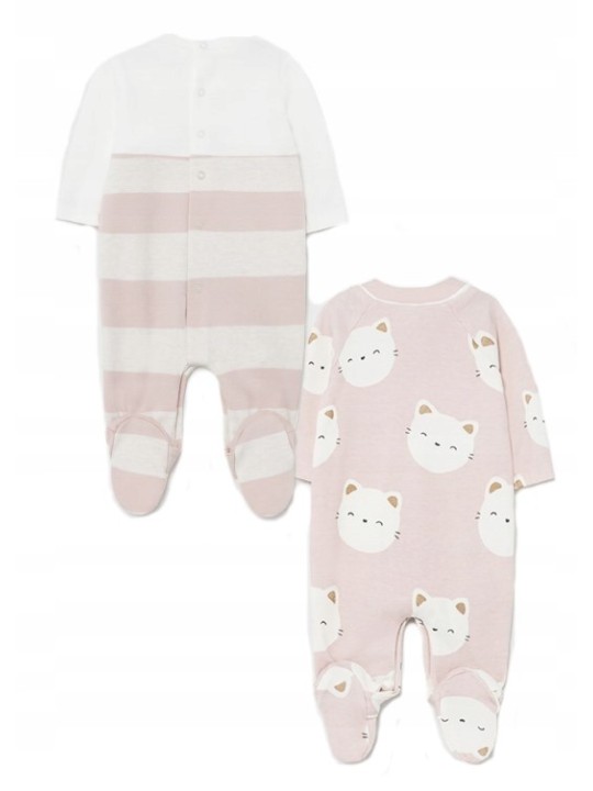 MAYORAL NEWBORN ŚPIOCHY PAJAC PIŻAMKA DLA DZIEWCZYNKI 2-PAK 2669/3