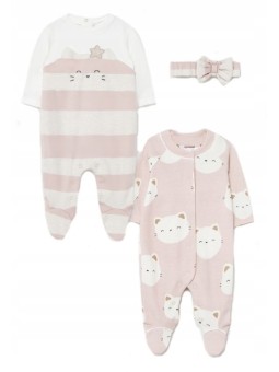 MAYORAL NEWBORN ŚPIOCHY PAJAC PIŻAMKA DLA DZIEWCZYNKI 2-PAK 2669/3