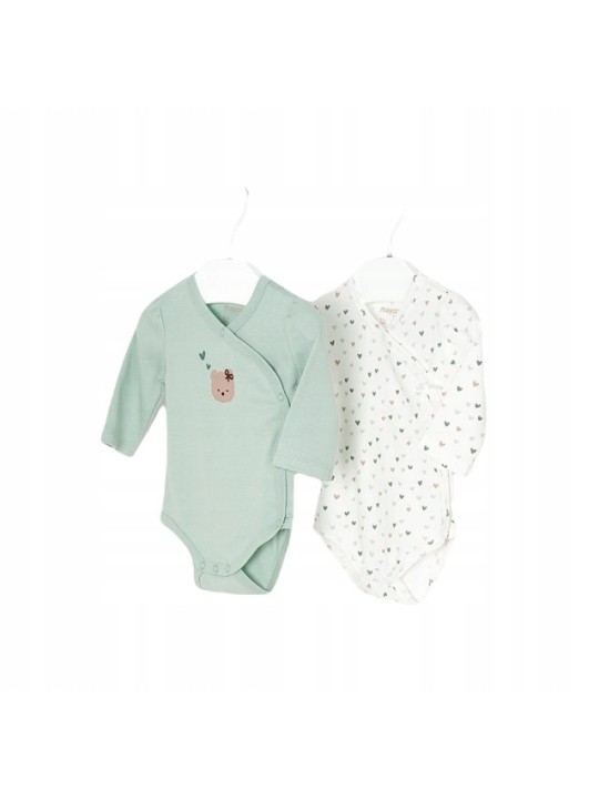 MAYORAL NEWBORN BODY DLA DZIEWCZYNKI  NA DŁUGI RĘKAW 2 PAK 2701/65