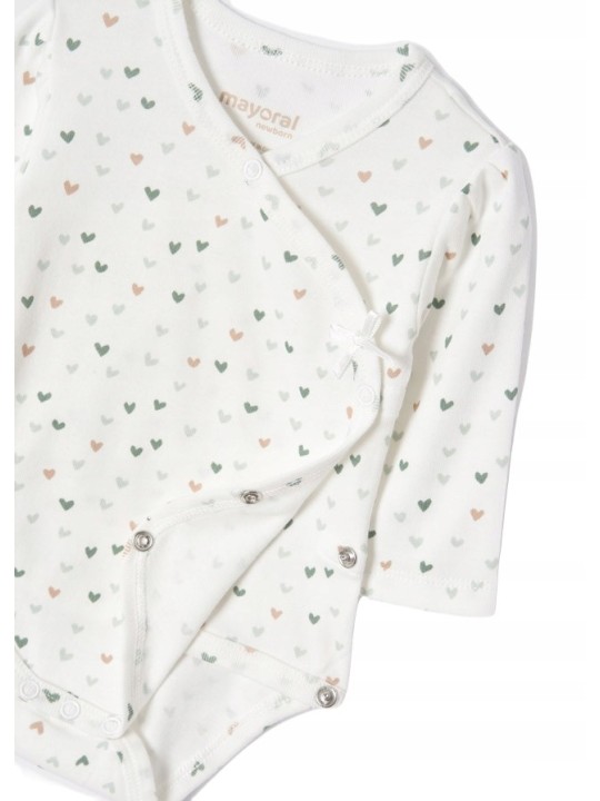 MAYORAL NEWBORN BODY DLA DZIEWCZYNKI  NA DŁUGI RĘKAW 2 PAK 2701/65