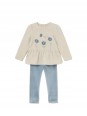 MAYORAL BABY KOMPLET BLUZA Z  FALBANKĄ LEGINSY ASKAMIT KOMPLET004