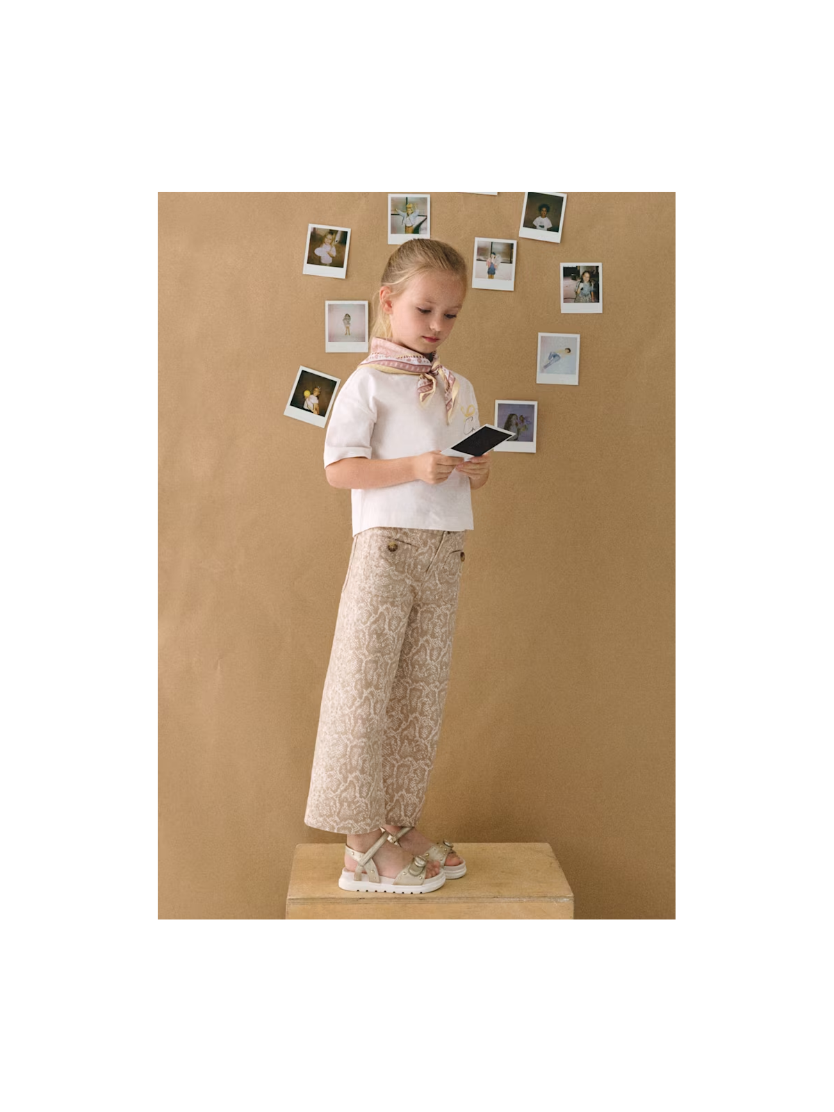 MAYORAL SPODNIE JEANSY SZEROKIE BRĄZ BEŻ 3587/20