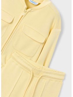 MAYORAL KOMPLET DRES DLA DZIEWCZYNKI BLUZA ROZPINANA SPODNIE SZEROKIE ŻÓŁTY 3890/43