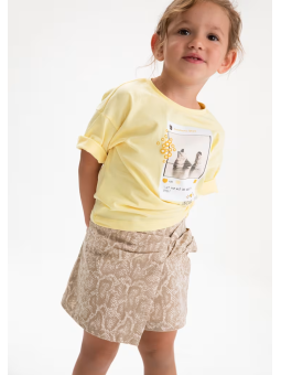 MAYORAL SPÓDNICA SPÓDNICZKA JEANS BRĄZ BEŻ 3904/57