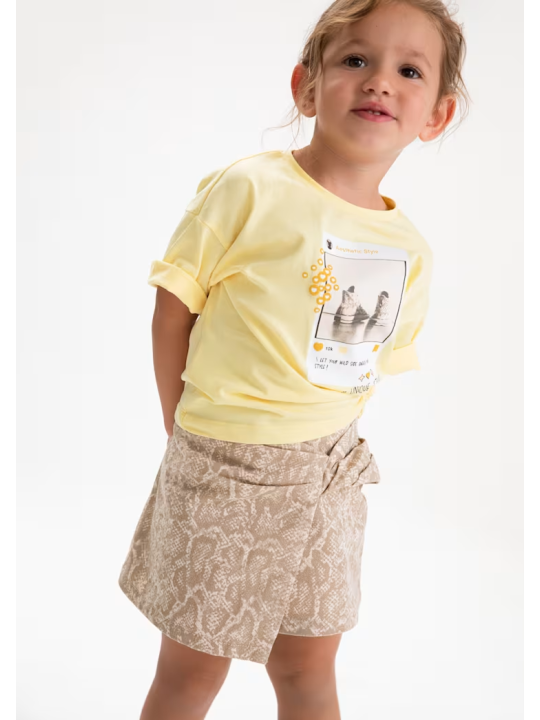 MAYORAL SPÓDNICA SPÓDNICZKA JEANS BRĄZ BEŻ 3904/57