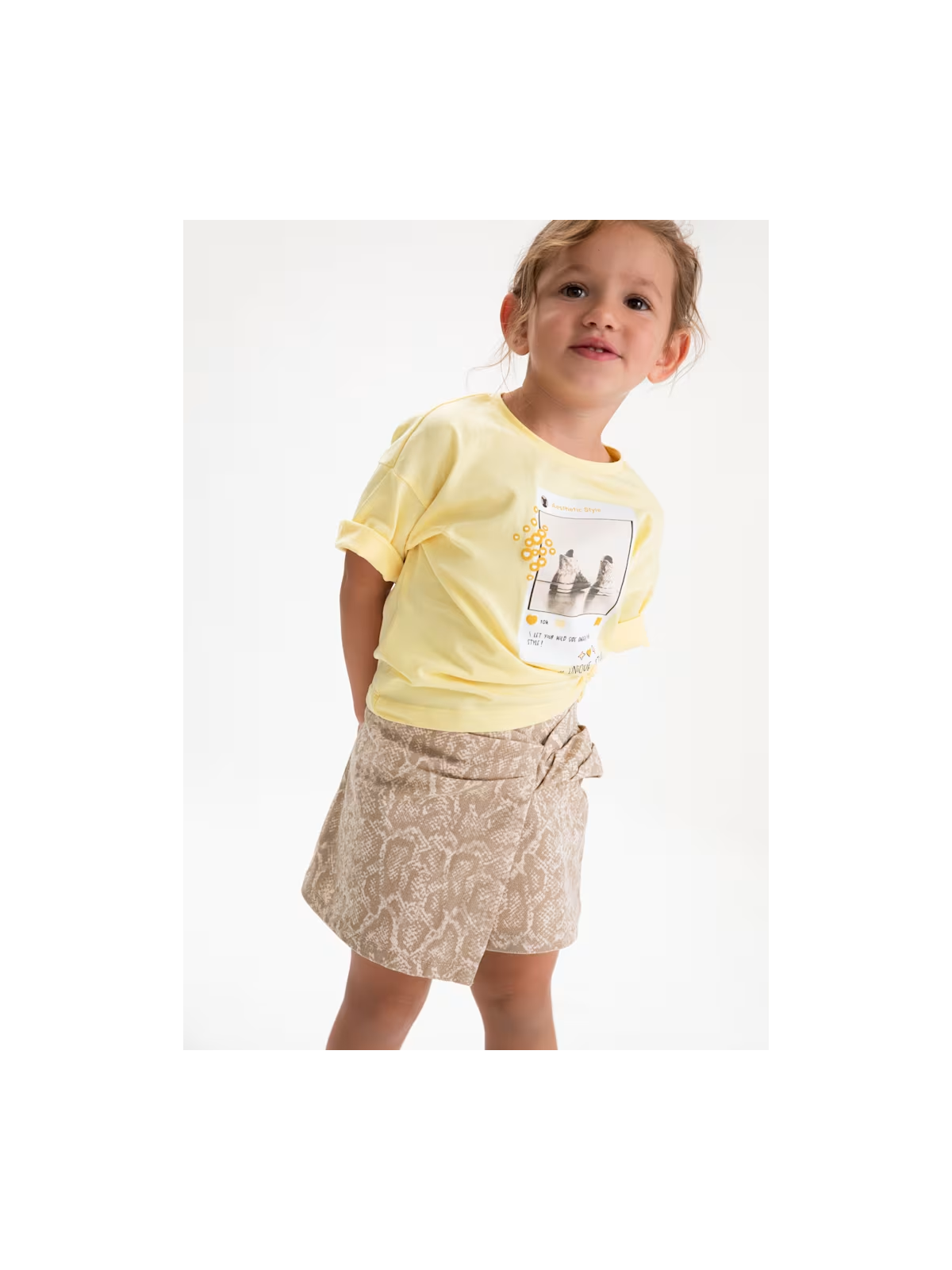 MAYORAL SPÓDNICA SPÓDNICZKA JEANS BRĄZ BEŻ 3904/57