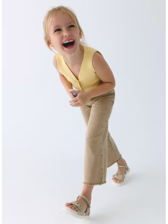 MAYORAL SPODNIE JEANSY SZEROKIE BRĄZOWE 3588/25