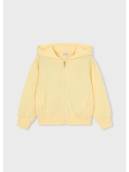 MAYORAL BLUZA Z KAPTUREM ROZPINANA DLA DZIEWCZYNKI ŻÓŁTA 3457/40