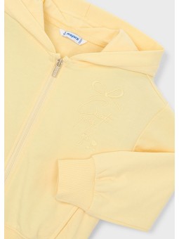 MAYORAL BLUZA Z KAPTUREM ROZPINANA DLA DZIEWCZYNKI ŻÓŁTA 3457/40