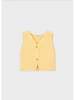 MAYORAL KOSZULKA BLUZKA DZINIOWA NA  RAMIĄCZKACH ŻÓŁTY 3385/84