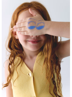 MAYORAL KOSZULKA BLUZKA DZINIOWA NA  RAMIĄCZKACH ŻÓŁTY 3385/84