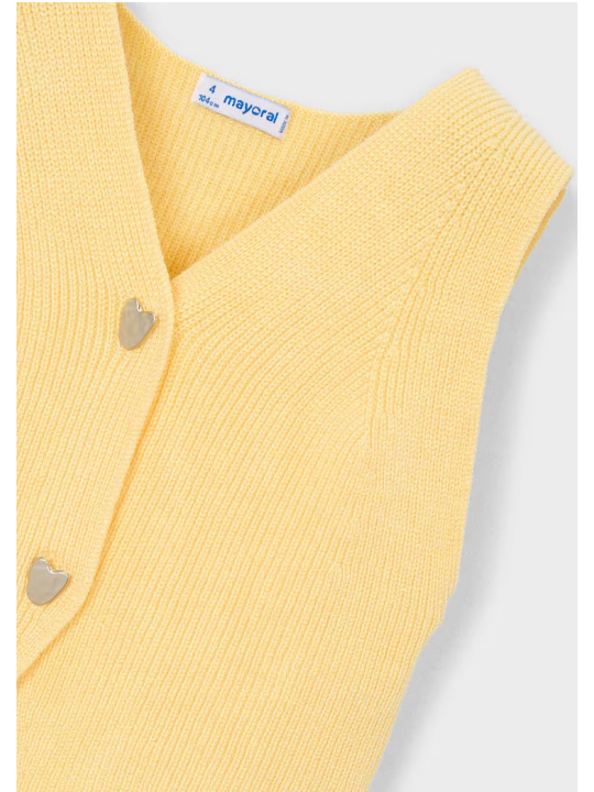 MAYORAL KOSZULKA BLUZKA DZINIOWA NA  RAMIĄCZKACH ŻÓŁTY 3385/84