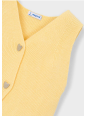 MAYORAL KOSZULKA BLUZKA DZINIOWA NA  RAMIĄCZKACH ŻÓŁTY 3385/84