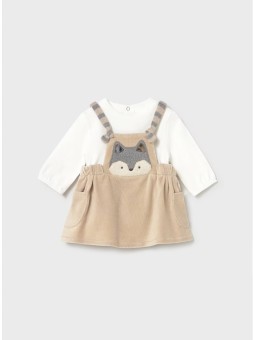 MAYORAL BABY SUKIENKA DLA DZIEWCZYNKI SZTRUKS BEŻ 2802