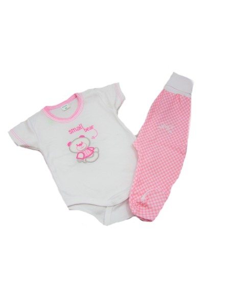 KOMPLET PIŻAMA DLA DZIEWCZYNKI BODY PLUS PÓŁŚPIOCHY MAŁGOSIA