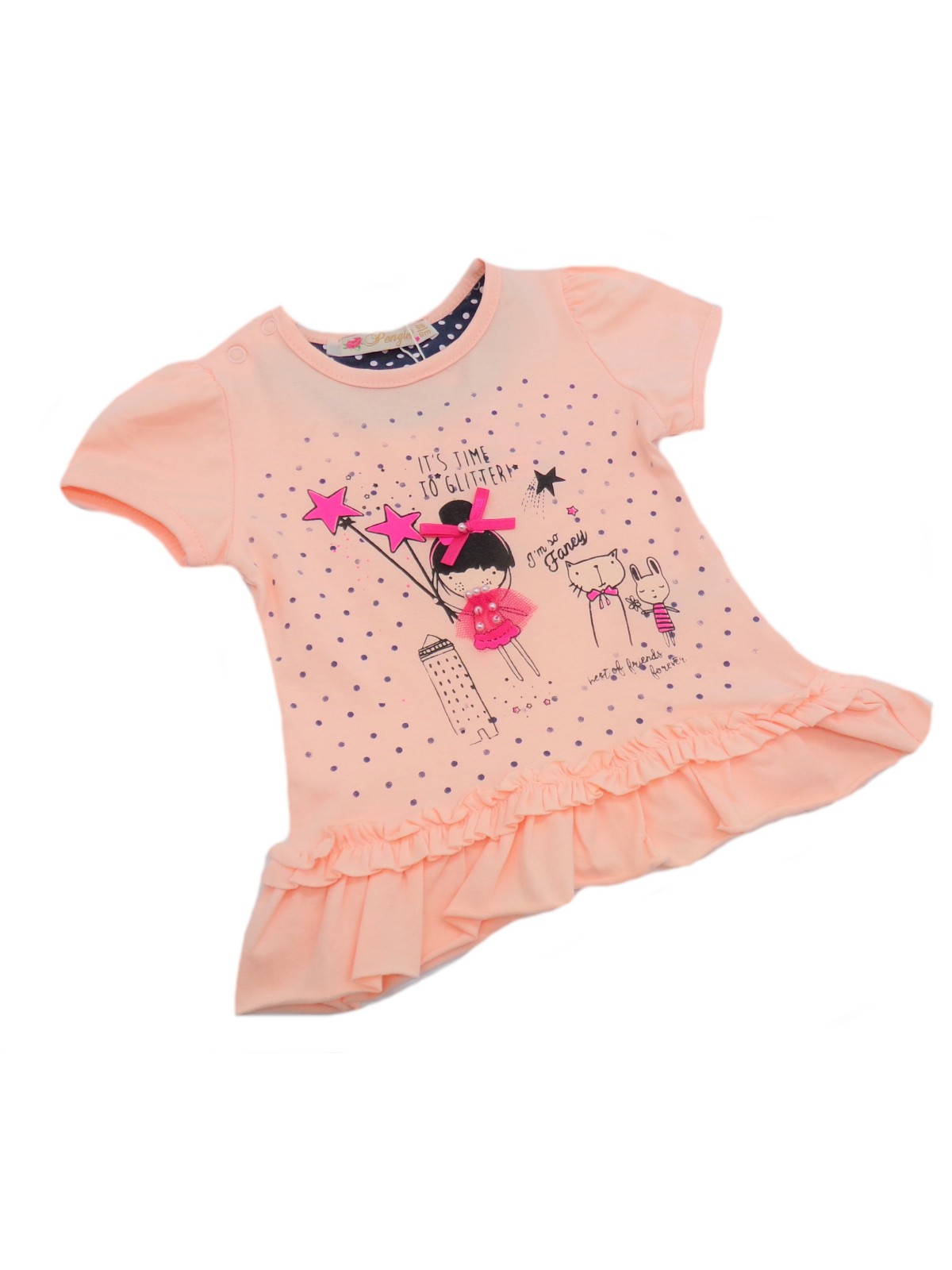 KOMPLET LETNI DLA DZIEWCZYNKI BLUZKA PLUZ LEGINSY P18129