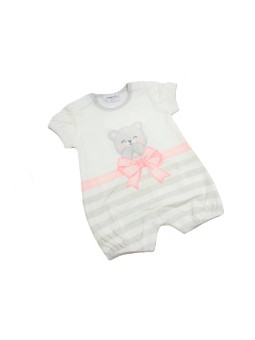 MAYORAL NEWBORN RAMPERS PAJAC  DLA DZIEWCZYNKI BIAŁY Z MISIEM RAMPERS01