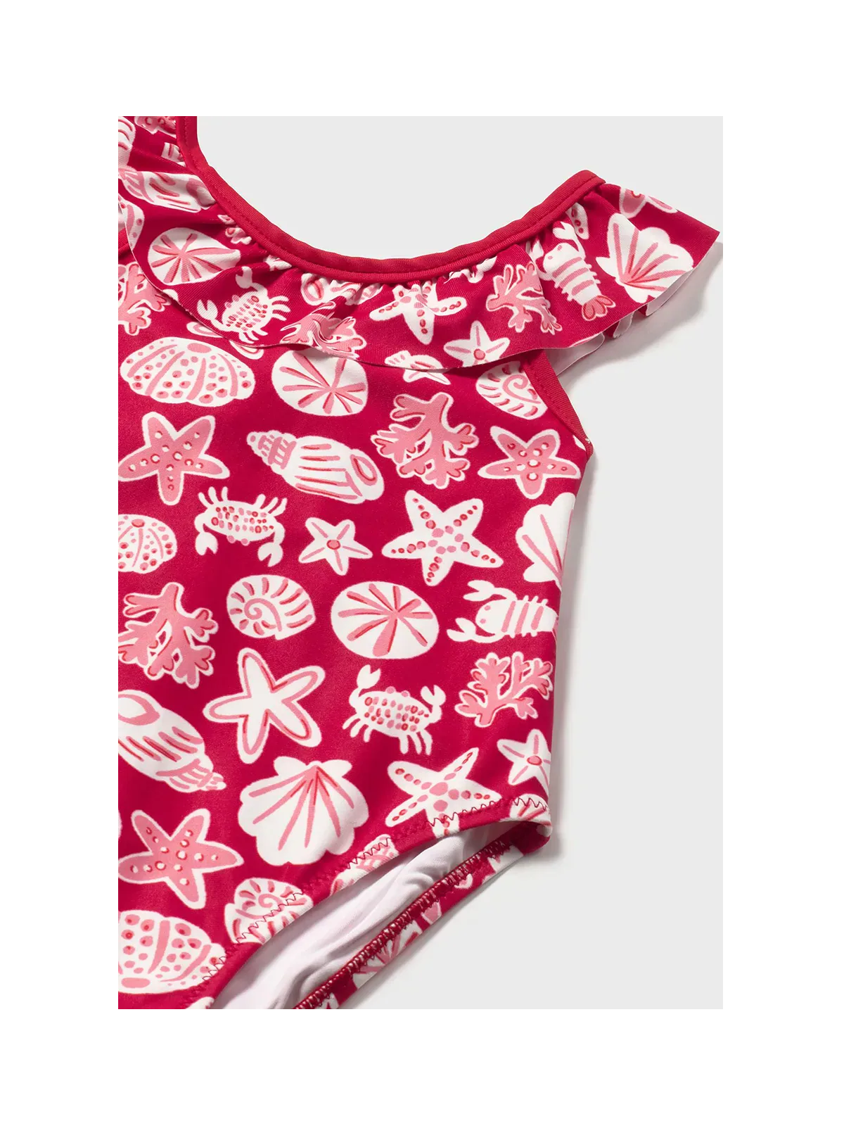 MAYORAL BABY  STRÓJ KĄPIELOWY JEDNOCZĘŚCIOWY CZERWONY FALABANKA 1754/20