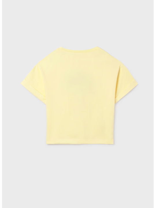 MAYORAL KOSZULKA NA KRÓTKI RĘKAW DLA DZIEWCZYNKI ŻÓŁTA CYTRYNKI 6009/93