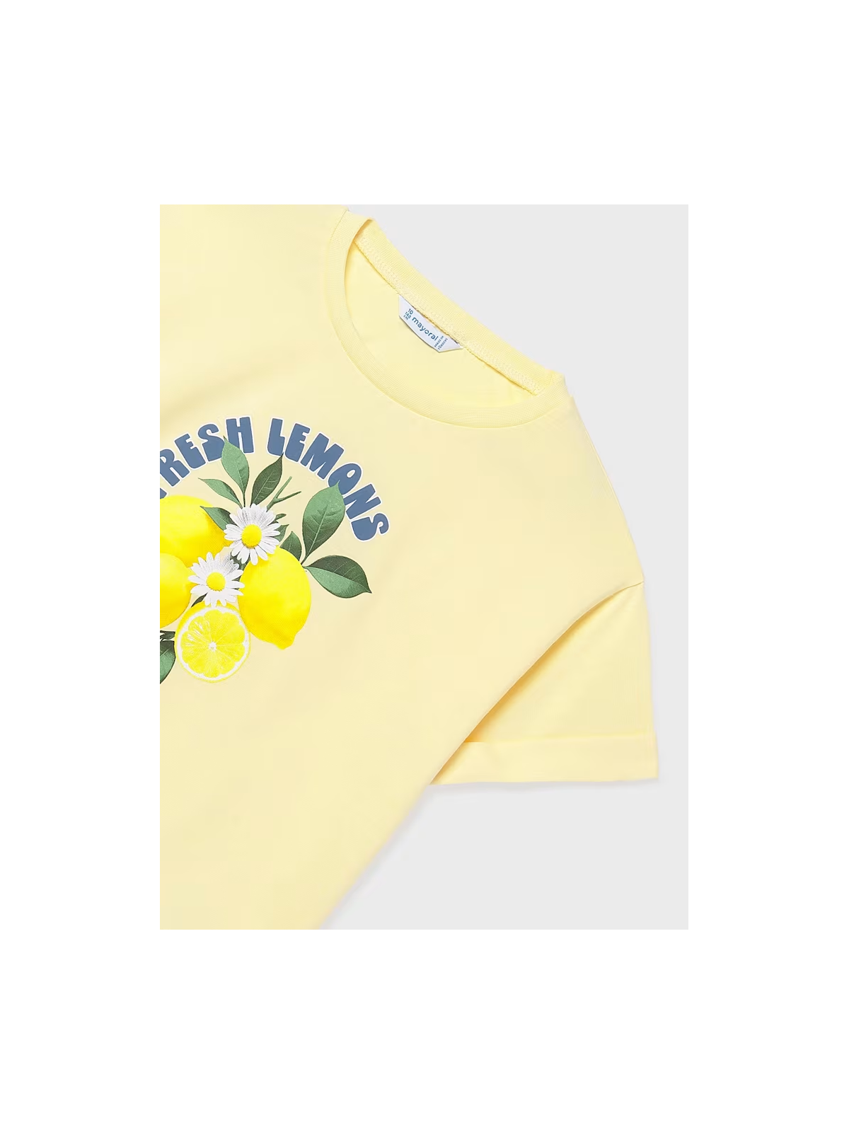 MAYORAL KOSZULKA NA KRÓTKI RĘKAW DLA DZIEWCZYNKI ŻÓŁTA CYTRYNKI 6009/93