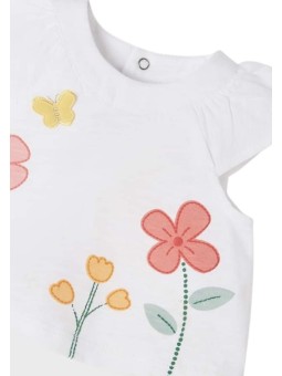 MAYORAL NEWBORN KOMPLET DLA DZIEWCZYNKI KOSZULKA PLUS SPODENKI 1626