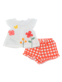 MAYORAL NEWBORN KOMPLET DLA DZIEWCZYNKI KOSZULKA PLUS SPODENKI 1626