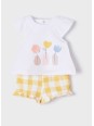 MAYORAL NEWBORN KOMPLET DLA DZIEWCZYNKI KOSZULKA PLUS SPODENKI 1626 /1