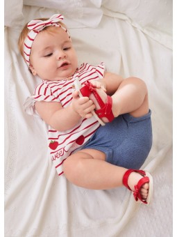 MAYORAL NEWBORN KOMPLET DLA DZIEWCZYNKI KOSZULKA PLUS SPODENKI 1623