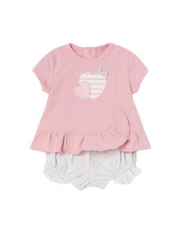 MAYORAL NEWBORN KOMPLET DLA DZIEWCZYNKI KOSZULKA PLUS SPODENKI 1609 /1