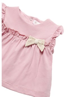 MAYORAL NEWBORN KOMPLET LETNI DLA DZIEWCZYNKI BLUZKA RÓŻ  PLUS SPÓDNICZKO-MAJTKI  1694 /55