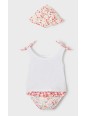 MAYORAL NEWBORN KOMPLET LETNI KĄPIELOWY DLA DZIEWCZYNKI KOSZULKA  MAJTKI PLUS KAPELUSZ 1692 /1