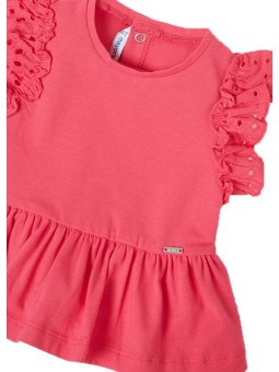 MAYORAL BABY KOMPLET LETNI DLA DZIEWCZYNKI BLUZKA  PLUS SPODENKI  FUKSJA  KOMPLET07